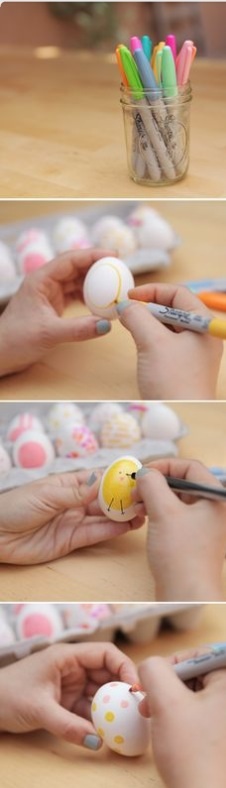 Decorar cascas de ovos 